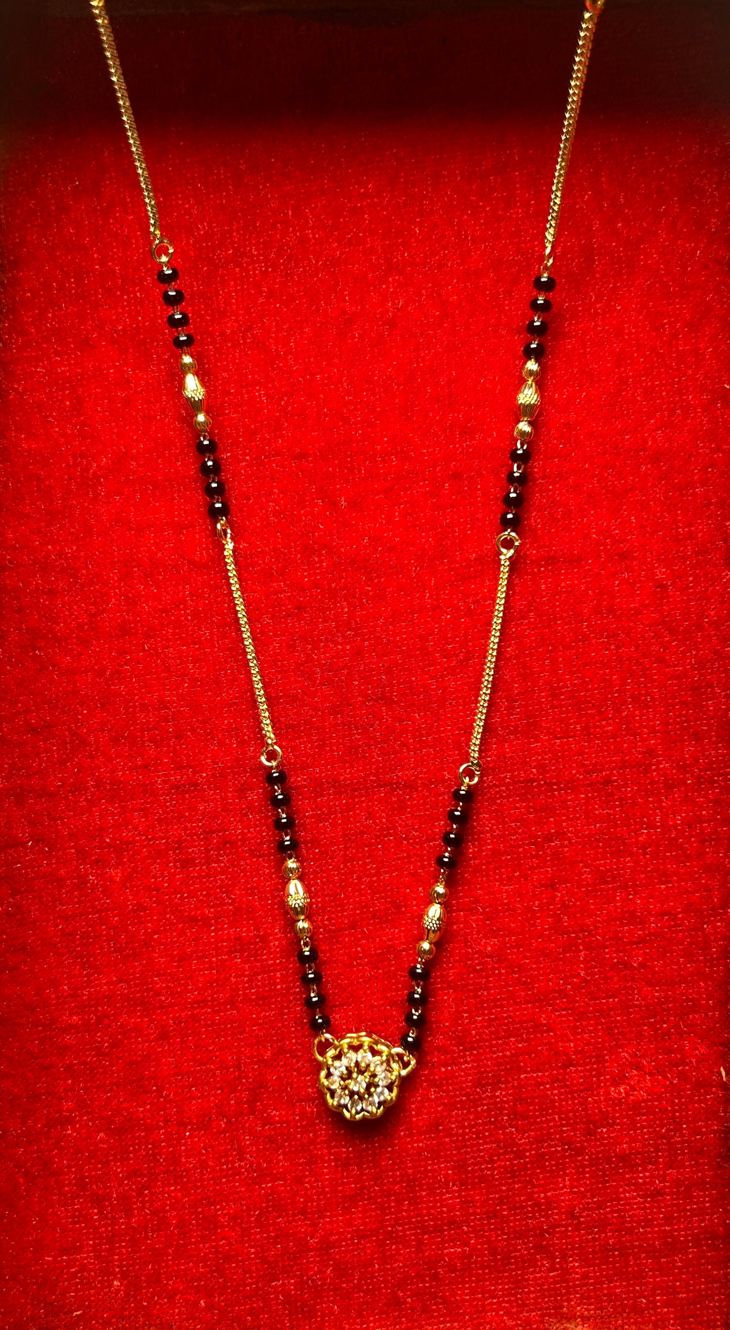 18-Inch Mangalsutra with Kundan Pendant