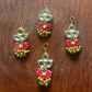 Kundan Lotus Hair Accessory with Floral Crystal Cluster & Ghungroo