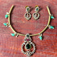 Emerald Elegance Antique Necklace Set