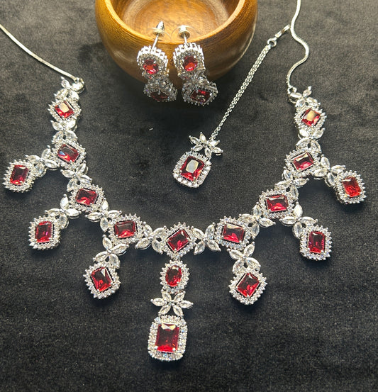 Ruby Regal Radiance Necklace Set