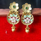 Floral Enamel Lotus Earrings
