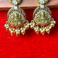 Temple Goddess Earrings with Pearl Drops