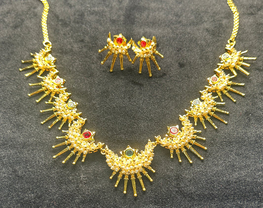 Chandrakor Inspired Rajwadi Necklace Set