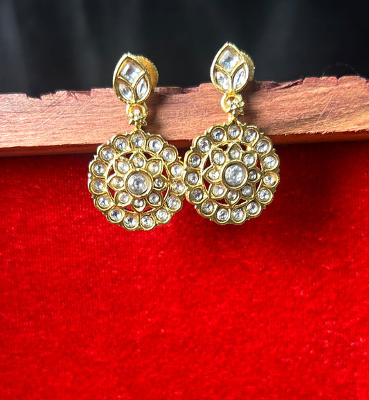 Classic Round Kundan Earrings