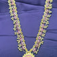 Pink Stone Temple-Style Haar with Grand Sun Pendant