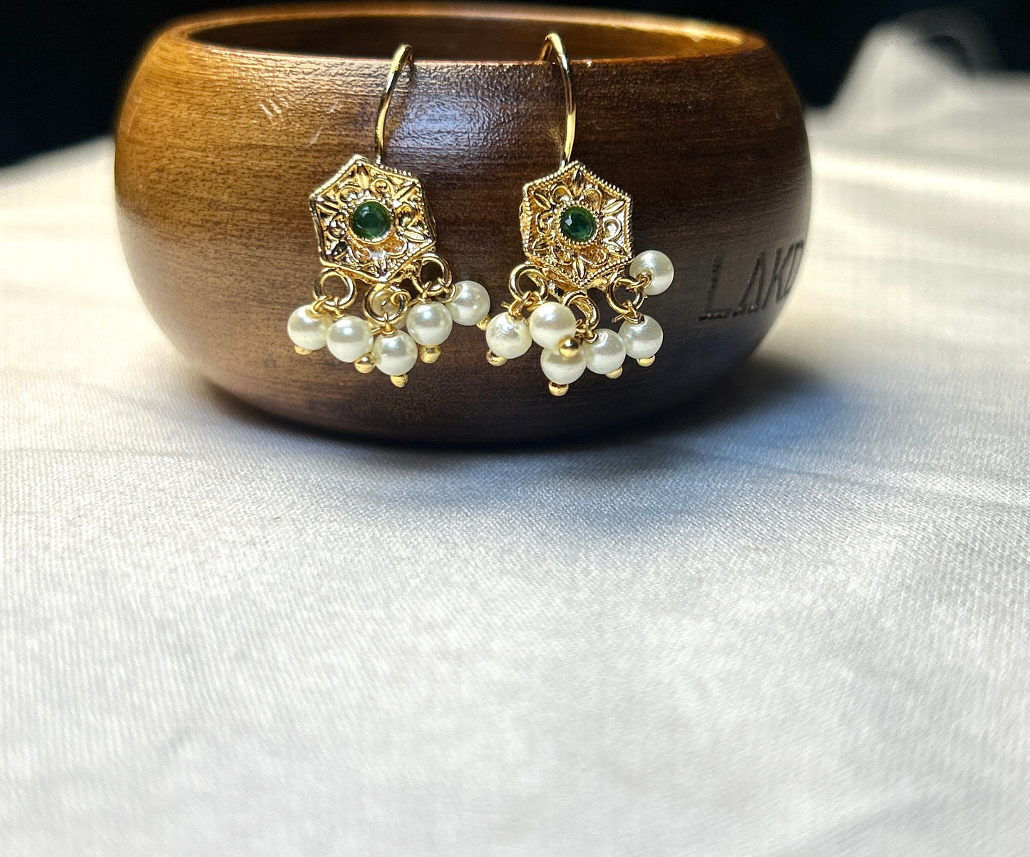 Hexagon Motif Traditional Bugdi Earrings