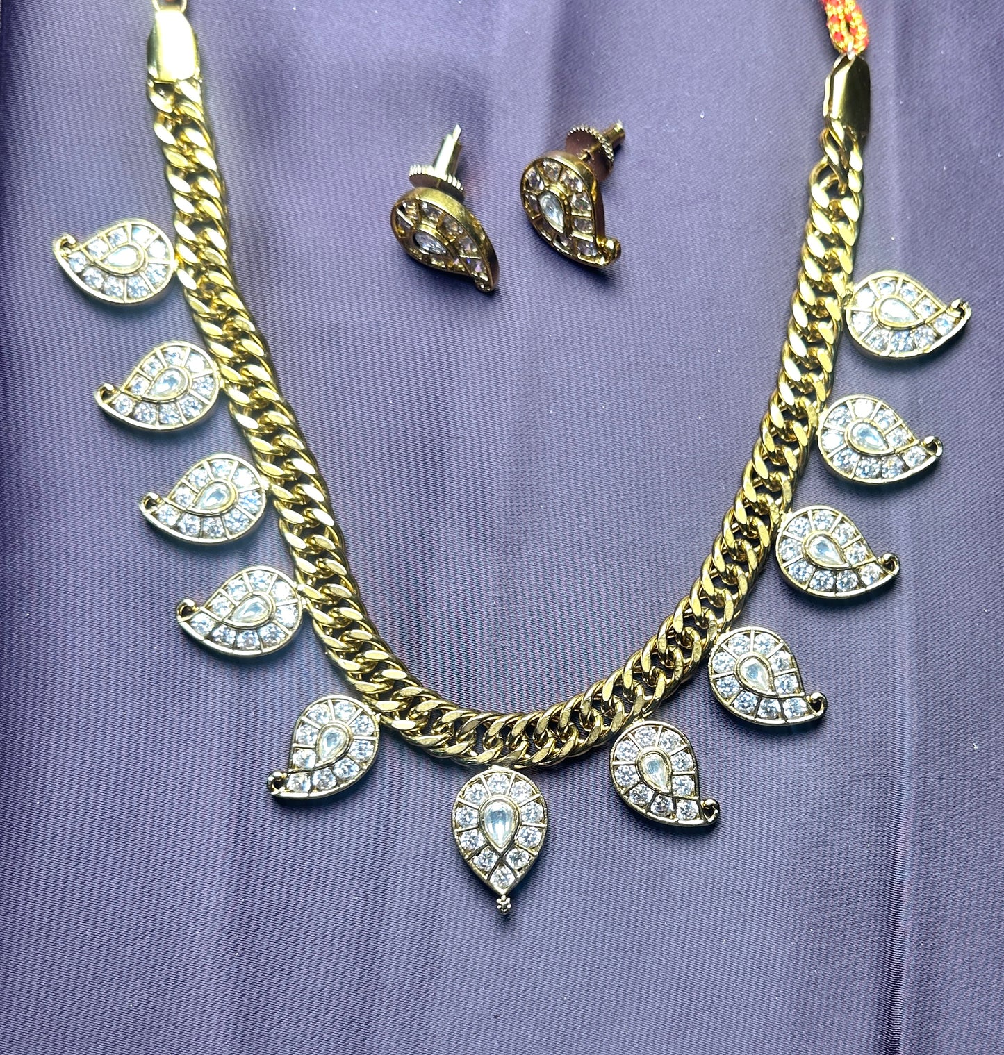 Sparkle Drop Designer Necklace Set