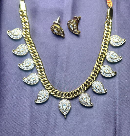 Sparkle Drop Designer Necklace Set