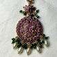 Paisley & Lotus Kundan Maang Tikka with Pearl Drops
