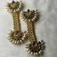 Royal Pakke Long Earrings with Shell Pearls