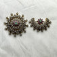 South Indian Surya & Chandra Hair Brooch Set