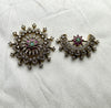 South Indian Surya & Chandra Hair Brooch Set