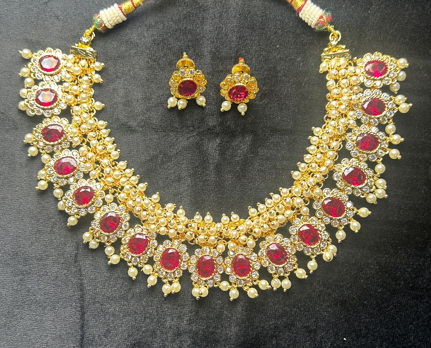 Royal Kundan Pearl Choker Set