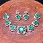 Emerald & Ruby Stone Necklace Set