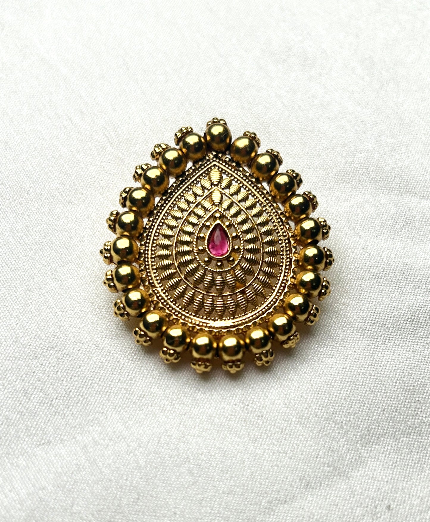 Antique Kemp Teardrop Hair Brooch
