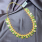 Coin Haar with Green & Pink Enamel Accents