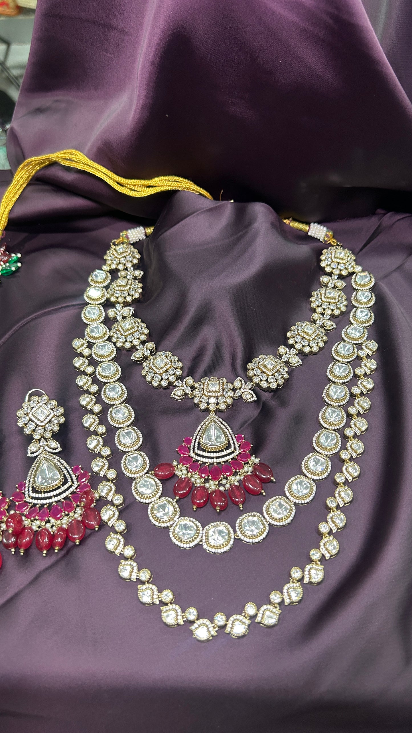 Polki & Ruby Long Bridal Set