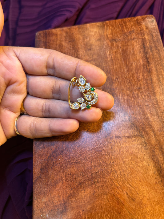 Traditional Maharashtrian Nath –Victorian & CZ Stone Studded
