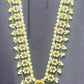 Traditional Pearl & Ruby Floral Haar with Grand Round Pendant