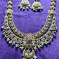 Antique Meenakari Long Temple Necklace Set