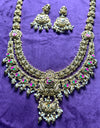 Antique Meenakari Long Temple Necklace Set
