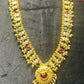 Rajwadi Peacock Pendant Haar with Ruby-Green Accents
