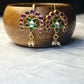 Floral Arch Ruby-Green Bugdi Earrings