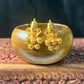 Golden Lakshmi Temple Stud Earrings