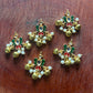 Kundan Pearl Ghungroo Hair Accessory with Red-Green Enamel Work