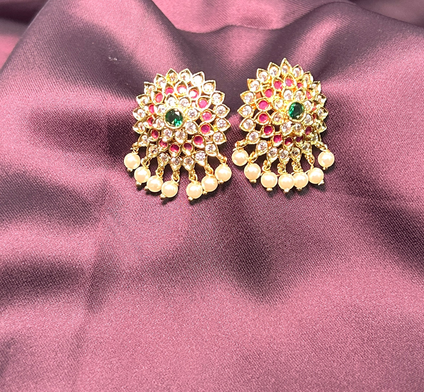 Floral Heritage Kundan Earrings