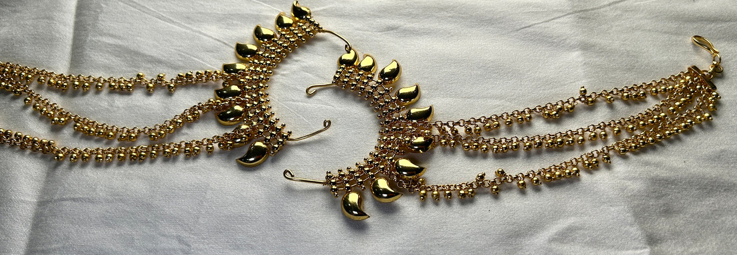 Traditional Back Ear Cuffs with Crescent Moon Design