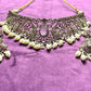 Royal Peacock Choker Set with Pearls