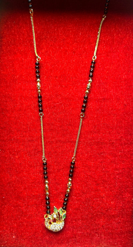 18-Inch Mangalsutra with Kundan Pendant