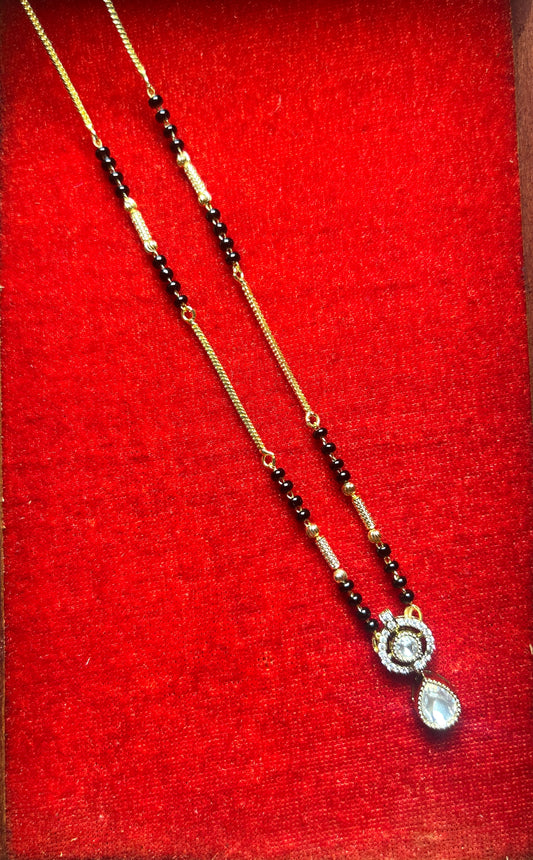 18-Inch Mangalsutra with Kundan Pendant