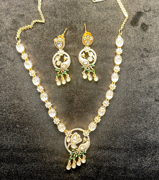 Royal Peacock Kundan Necklace Set