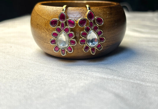 Kundan Teardrop Bugdi Earrings