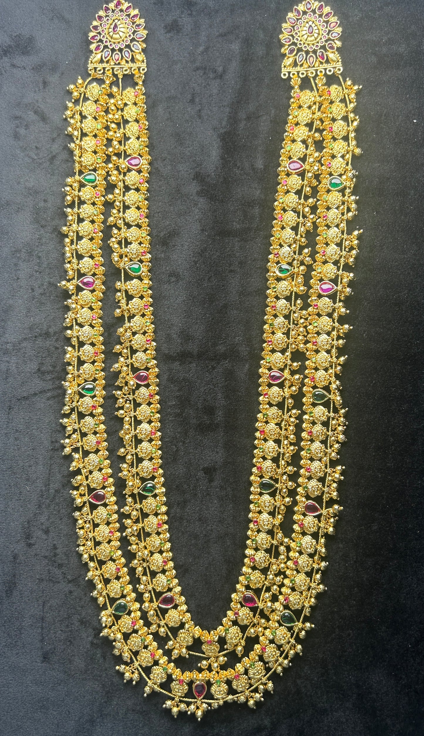 Royal Rajwadi 2-Layer Haar with Kundan