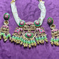 Royal Pachikundan Necklace Set with Elephant Motifs