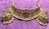 Antique Lakshmi Temple Choker Set with Pearl Drops