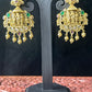 Temple Jewellery Earrings – Ram Darbar with Kundan & Antique Gold Finish