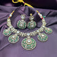 Emerald & Polki Circular Necklace Set