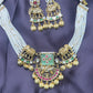 Elephant Motif Pearl Strand Necklace Set