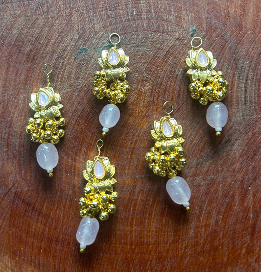 Lotus Bead Drop Charm