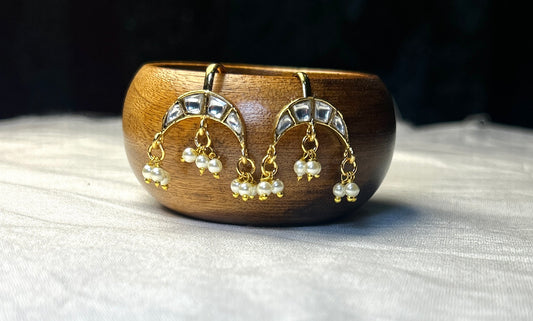 Mirror Arch Kundan Bugdi Earrings