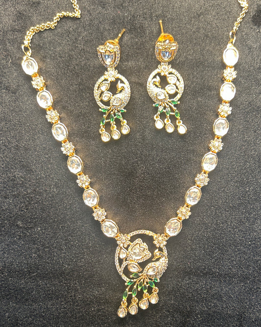 Royal Peacock Kundan Necklace Set