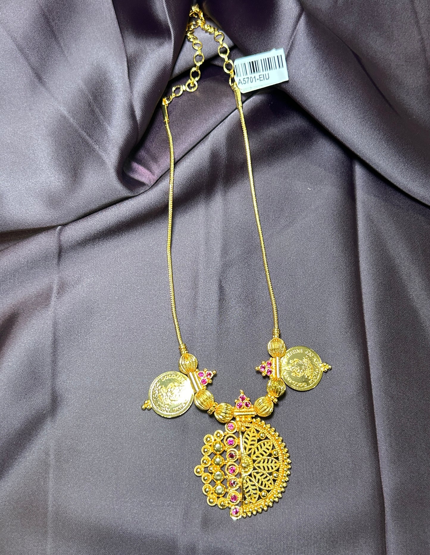Traditional Pendant Necklace with Coin Motifs