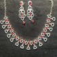 Crimson Charm Designer Necklace Set
