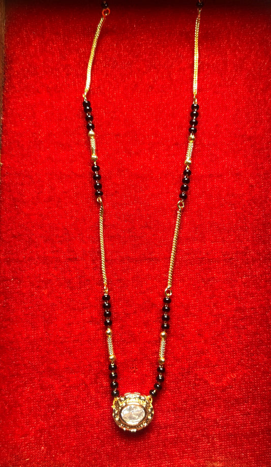 18-Inch Mangalsutra with Kundan Pendant