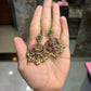 Rajwada Lakshmi Emerald Temple Necklace Set