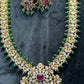 Royal Kundan Bridal Long Necklace Set – Emerald Green & Ruby Red